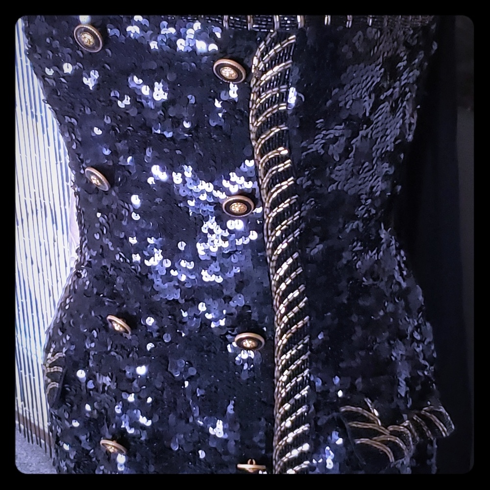 Vintage Neiman Marcus Heavy Sequin Evening Dress